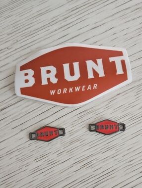 BRUNT Red Enamel Shoe Lace Charms - Men Accessories Plus Sticker!!